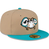 Men's New Era Tan/Turquoise Bowie Baysox Copa De La Diversion 59FIFTY Fitted Hat