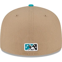 Men's New Era Tan/Turquoise Bowie Baysox Copa De La Diversion 59FIFTY Fitted Hat