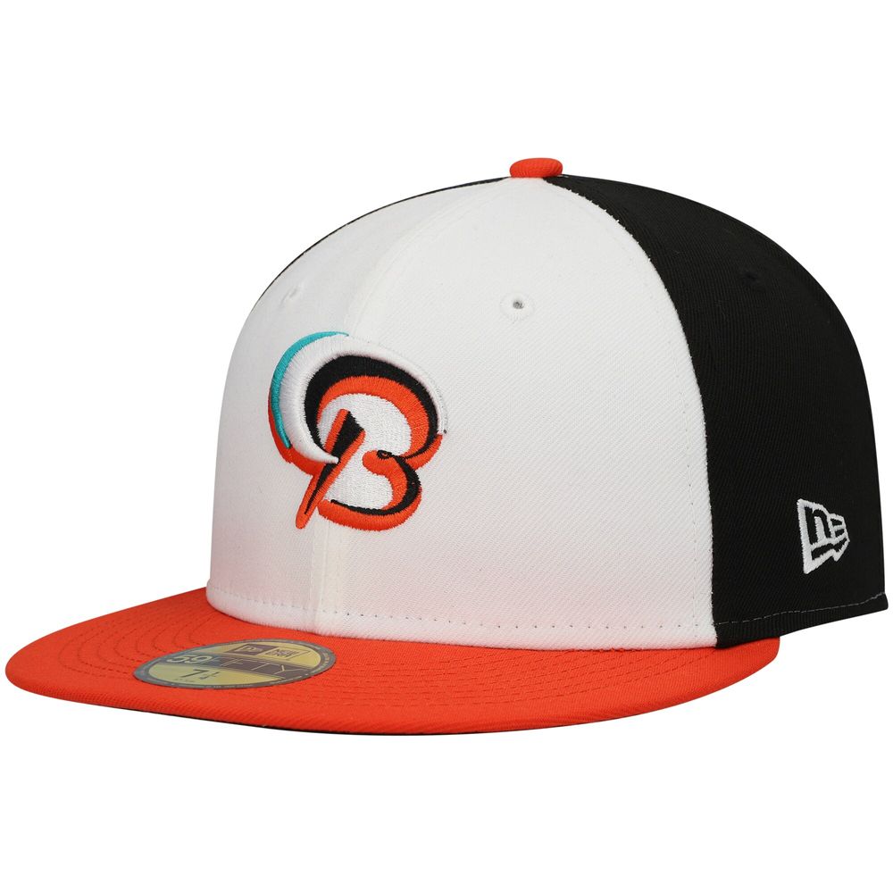 Men's New Era White Bowie Baysox Authentic Collection Team Home 59FIFTY Fitted Hat