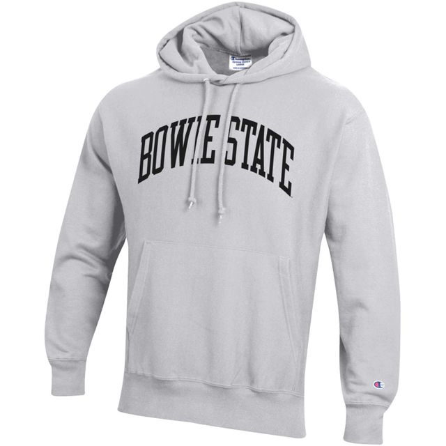 Chandail à capuchon pour hommes Champion gris Bowie State Bulldogs Big & Tall Arch Reverse Weave