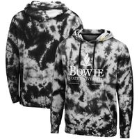 Men's Colosseum Black Bowie State Bulldogs Tie-Dye Pullover Hoodie