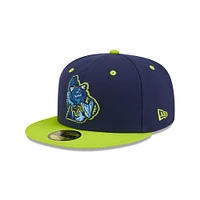 Men's New Era  Navy Bowling Green Hot Rods Theme Nights 59FIFTY Fitted Hat