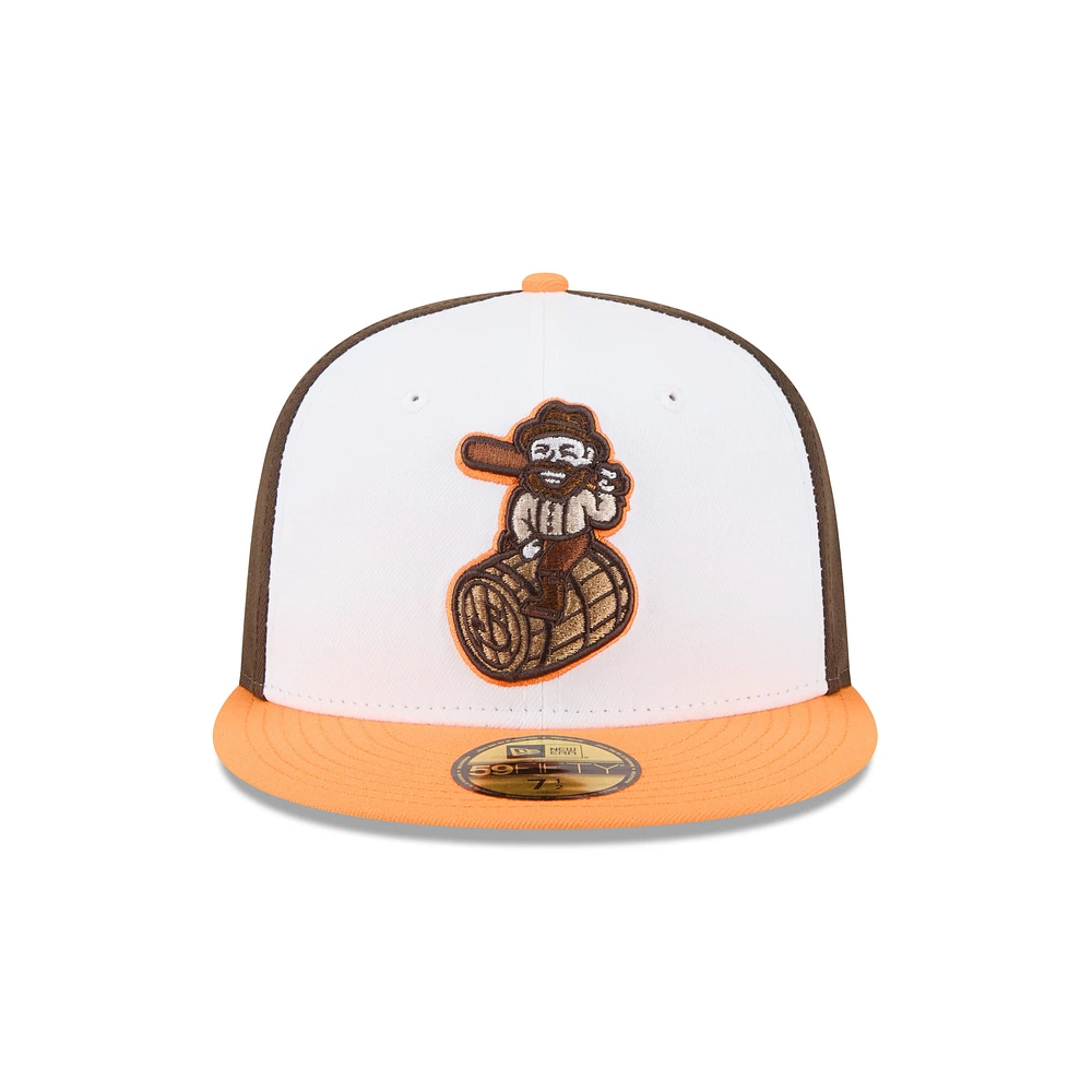 Casquette ajustée 59FIFTY pour homme New Era, thème Hot Rods, blanc et vert bowling
