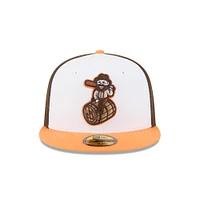 Casquette ajustée 59FIFTY pour homme New Era, thème Hot Rods, blanc et vert bowling