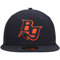 Men's New Era Navy Bowling Green Hot Rods Road Authentic Collection 59FIFTY Fitted Hat