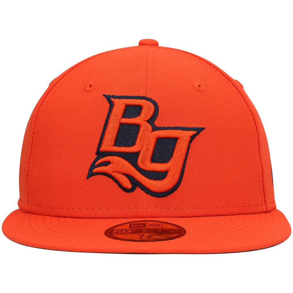 Men's New Era Orange Bowling Green Hot Rods Home Authentic Collection 59FIFTY Fitted Hat