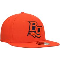 Men's New Era Orange Bowling Green Hot Rods Home Authentic Collection 59FIFTY Fitted Hat