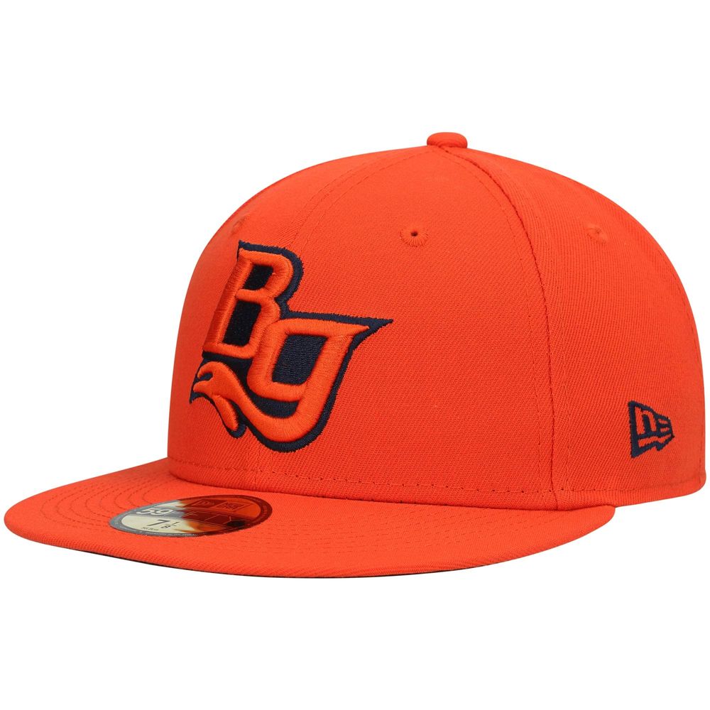 Men's New Era Orange Bowling Green Hot Rods Home Authentic Collection 59FIFTY Fitted Hat