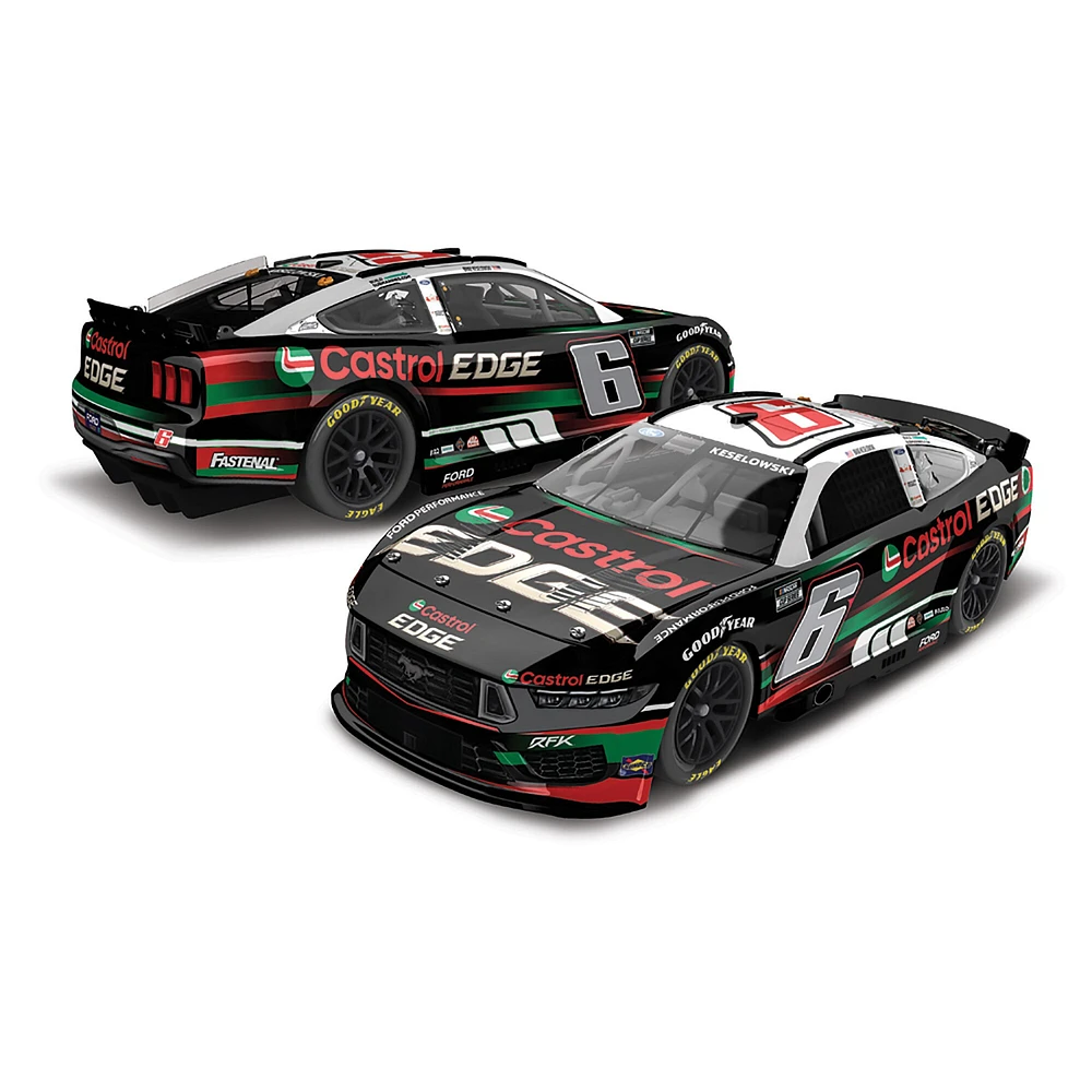 Action Racing Brad Keselowski 2024 #6 Castrol Edge 1:24 Peinture régulière Ford Mustang moulée sous pression