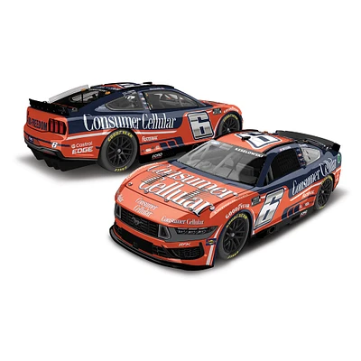 Action Racing Brad Keselowski 2024 #6 Consumer Cellular 1:24 Peinture régulière Ford Mustang moulée sous pression