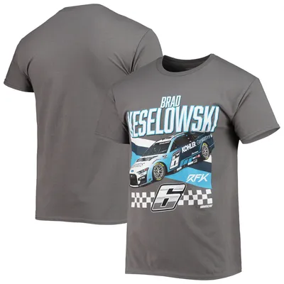 Brad Keselowski Checkered Flag Front Runner T-Shirt - Charcoal