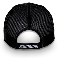 Men's Checkered Flag Sports Black Brad Keselowski Driver Car Trucker Adjustable Hat