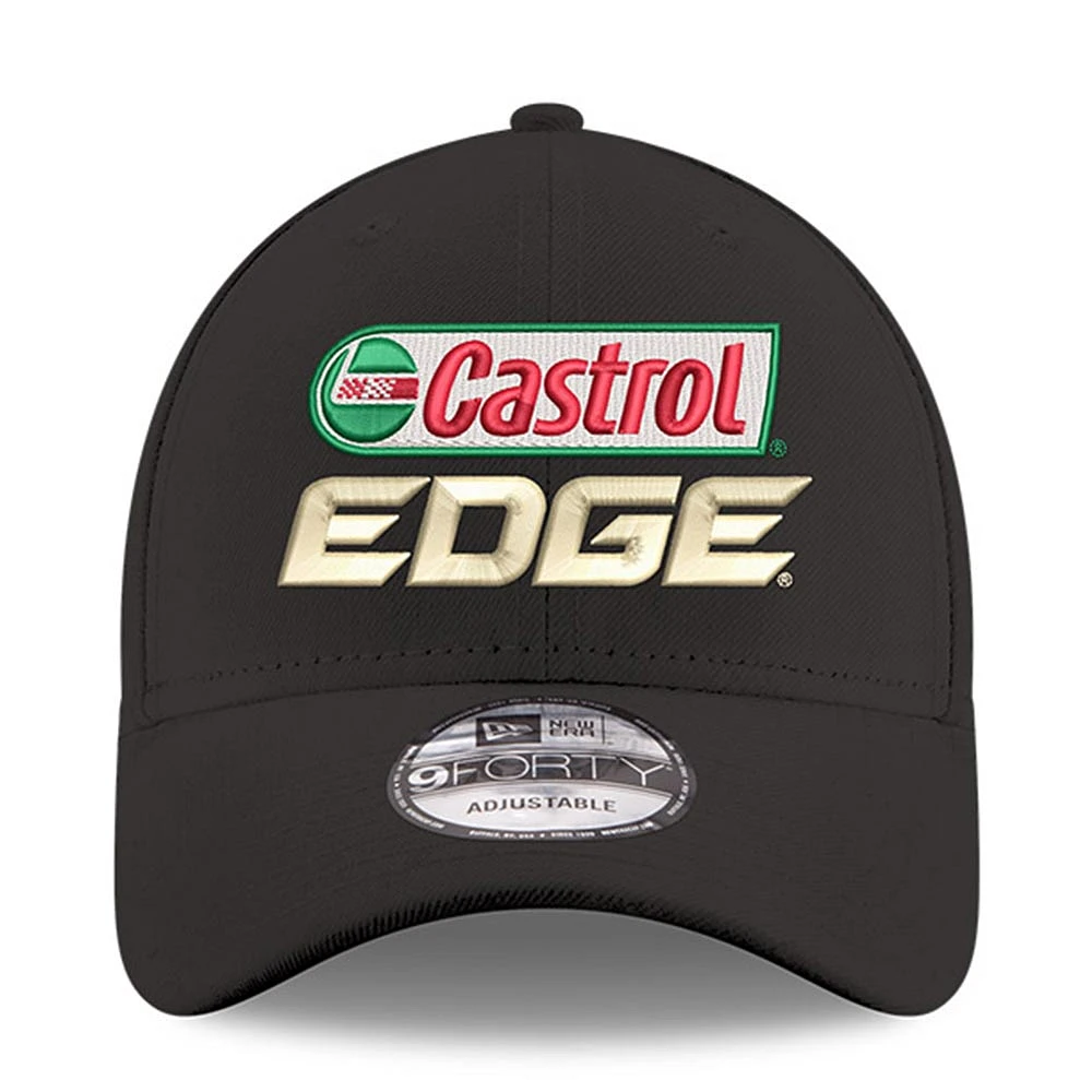 Casquette réglable pour homme Brad Keselowski Castrol Edge 9FORTY Sponsor New Era noire
