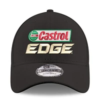 Casquette réglable pour homme Brad Keselowski Castrol Edge 9FORTY Sponsor New Era noire