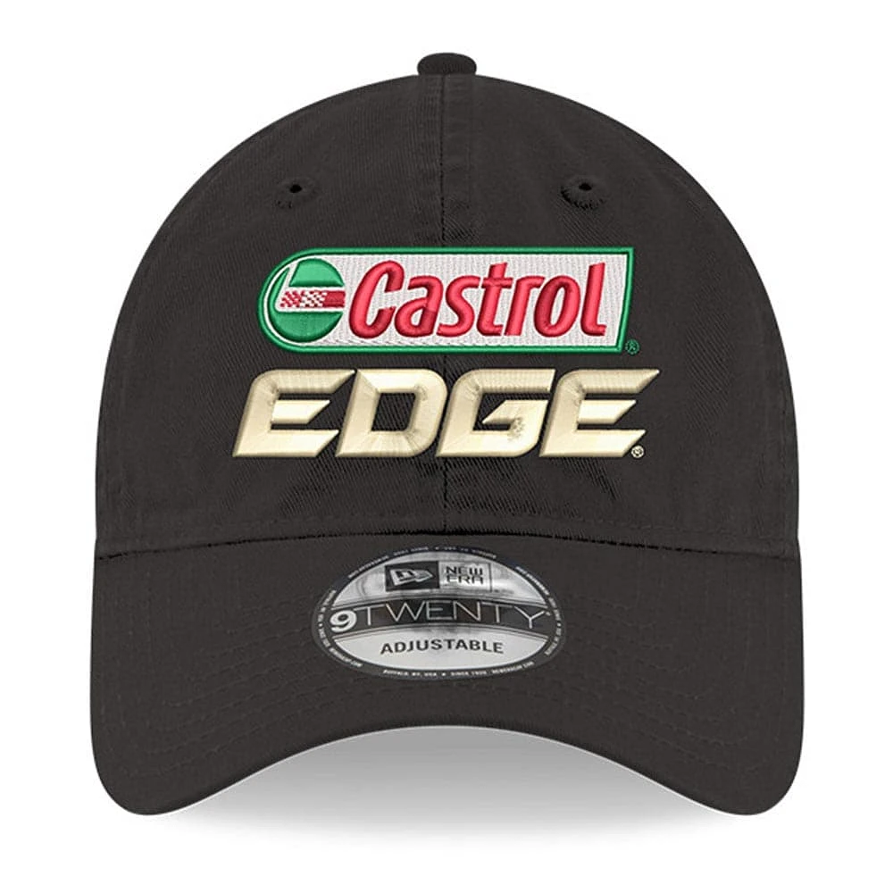 Men's New Era  Black Brad Keselowski Castrol Edge Enzyme Washed 9TWENTY Adjustable Hat