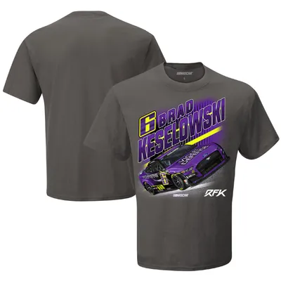 Brad Keselowski RFK Racing Violet Defense Car 1-Spot T-Shirt - Charcoal