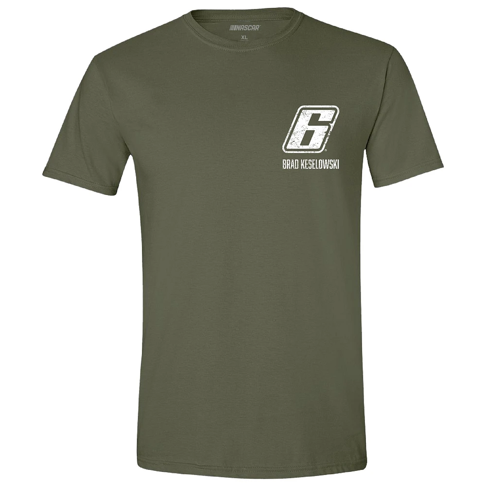 Men's RFK Racing Green Brad Keselowski Flag T-Shirt