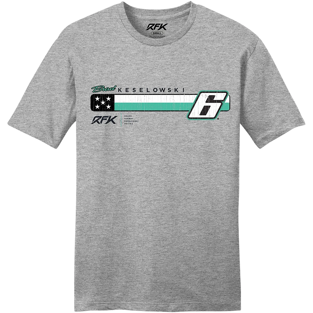 Men's RFK Racing Heather Gray Brad Keselowski BuildSubmarines.com Car T-Shirt