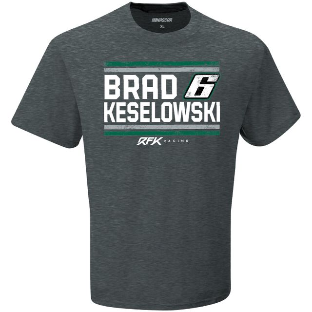 T-shirt Brad Keselowski Redémarrage Roush Fenway Racing gris chiné pour homme