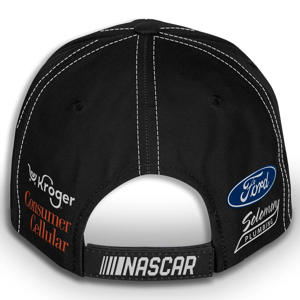 Unisex Checkered Flag Sports Black Brad Keselowski Blue Forge Alliance Uniform Adjustable Hat