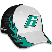 Casquette ajustable unisexe à damier noire Brad Keselowski BuildSubmarines.com Flame Trucker