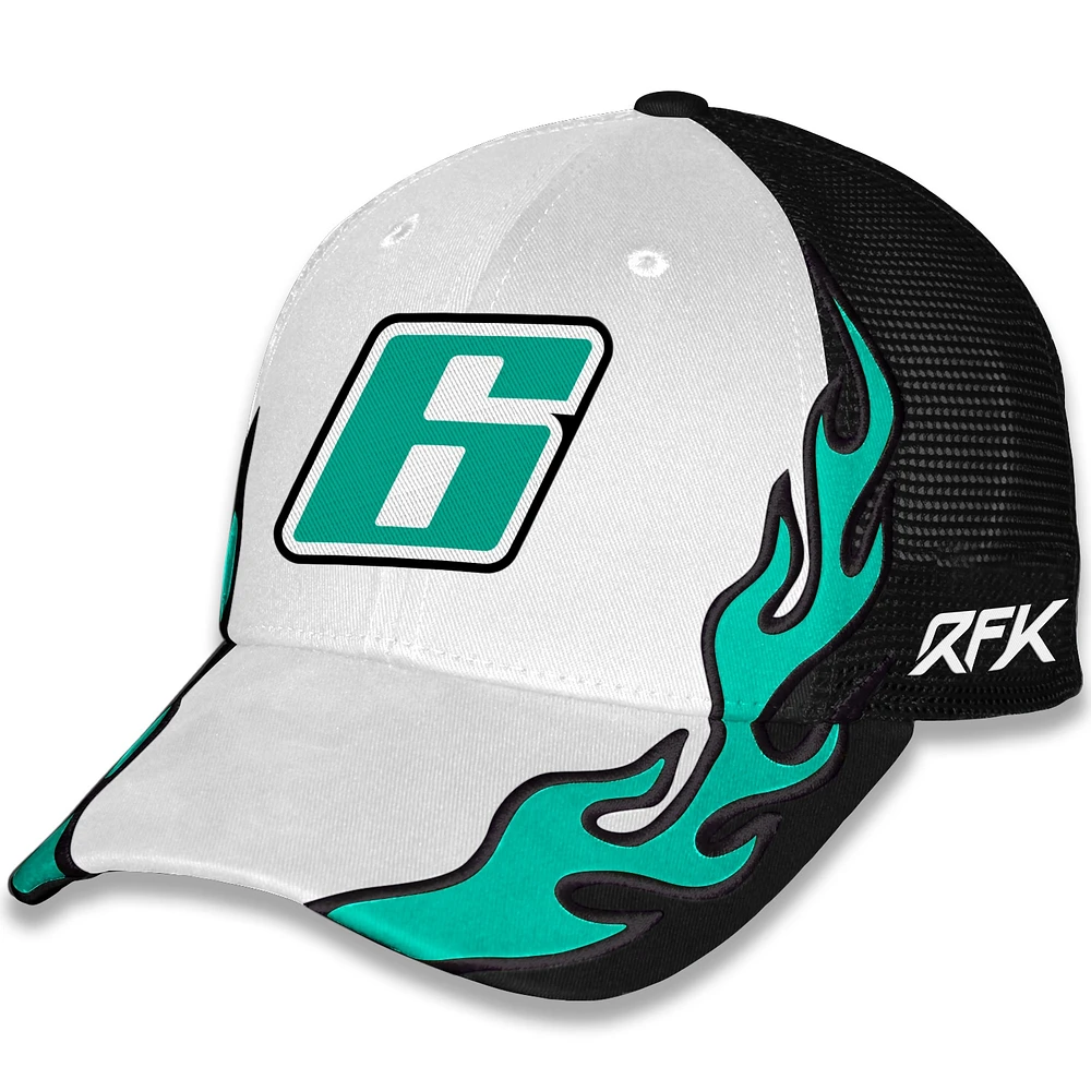 Casquette ajustable unisexe à damier noire Brad Keselowski BuildSubmarines.com Flame Trucker