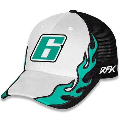 Casquette ajustable unisexe à damier noire Brad Keselowski BuildSubmarines.com Flame Trucker