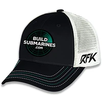 Casquette ajustable unisexe à damier Sports Black Brad Keselowski BuildSubmarines.com Sponsor Trucker