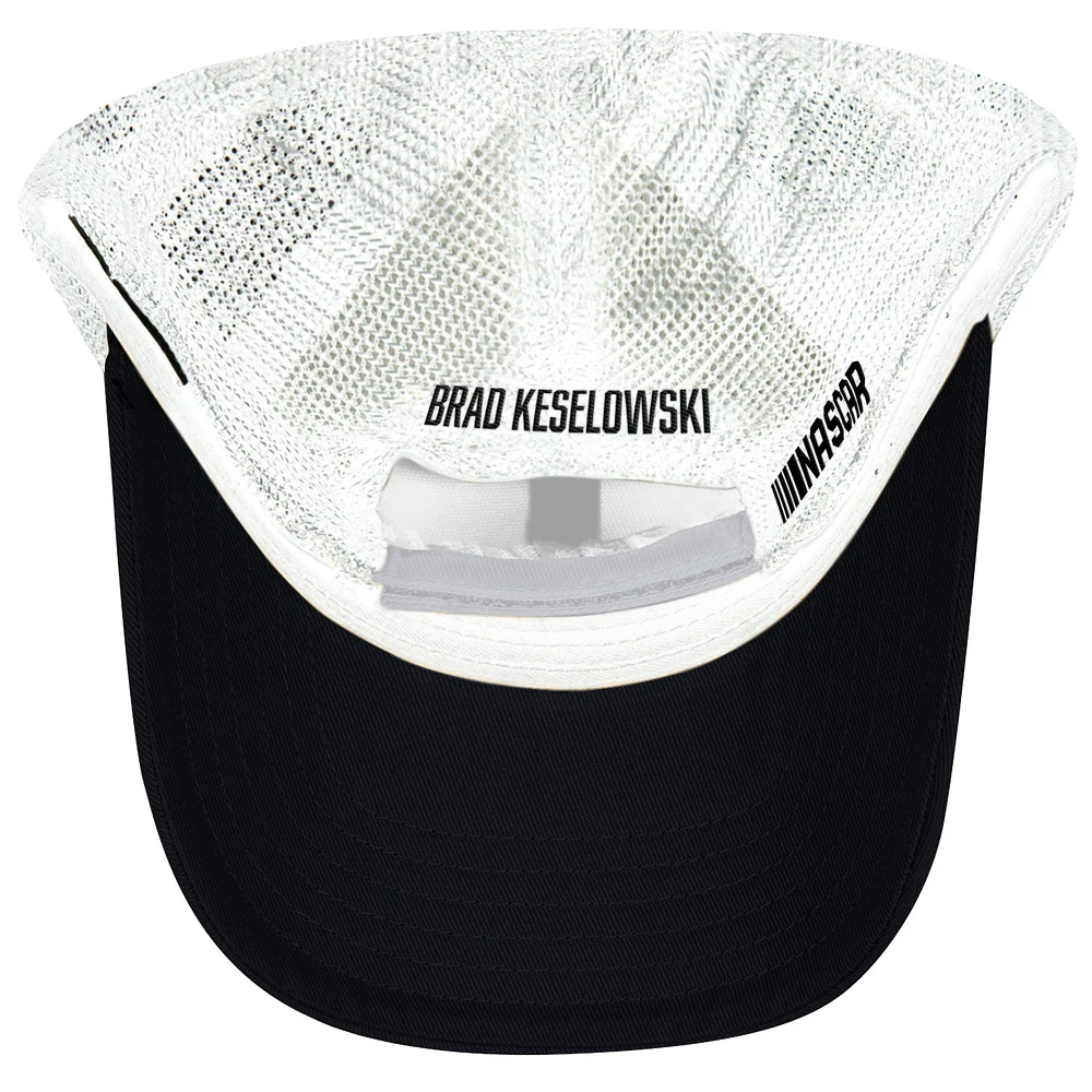 Casquette ajustable unisexe à damier Sports Black Brad Keselowski BuildSubmarines.com Sponsor Trucker