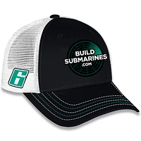 Casquette ajustable unisexe à damier Sports Black Brad Keselowski BuildSubmarines.com Sponsor Trucker
