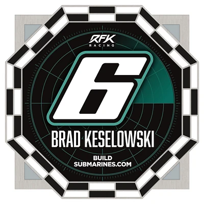 WinCraft Brad Keselowski Pin de collection octogonale à carreaux