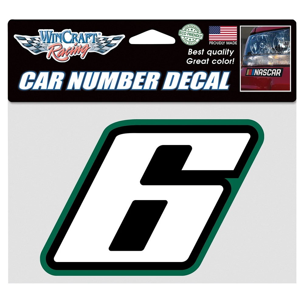 Autocollant numéro WinCraft Brad Keselowski