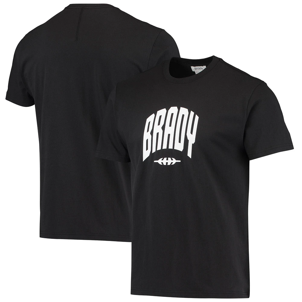 T-shirt universitaire noir BRADY pour hommes