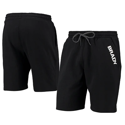 Short en polaire noir BRADY Wordmark pour hommes