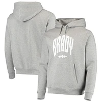 Sweat à capuche universitaire gris chiné BRADY pour hommes