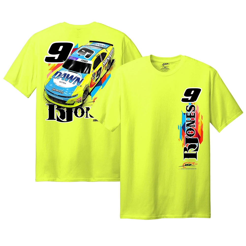 T-shirt jaune Brandon Jones Menards/Dawn Car de la collection Joe Gibbs Racing Team pour hommes