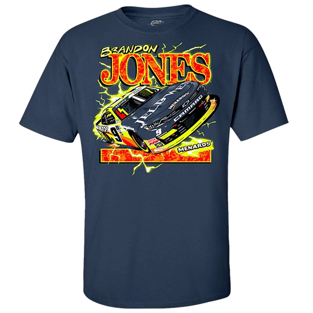 T-shirt pour homme JR Motorsports Official Team Apparel Navy Brandon Jones Car