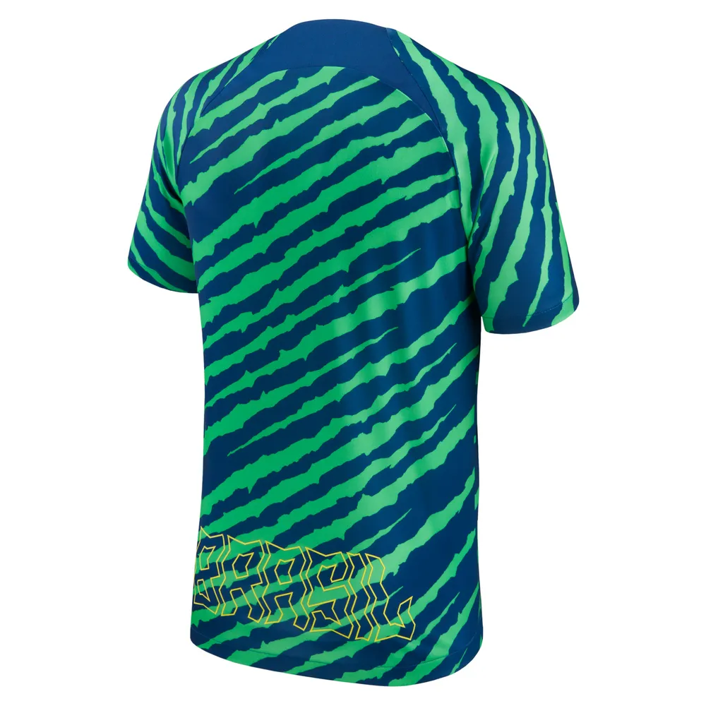 Haut d'Avant-Match Homme Nike Équipe Nationale Brésil 2022/23 Bleu/Vert