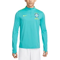 Men's Nike  Blue Brazil National Team 2024 Academy Pro Drill Performance Quarter-Zip Pullover Top