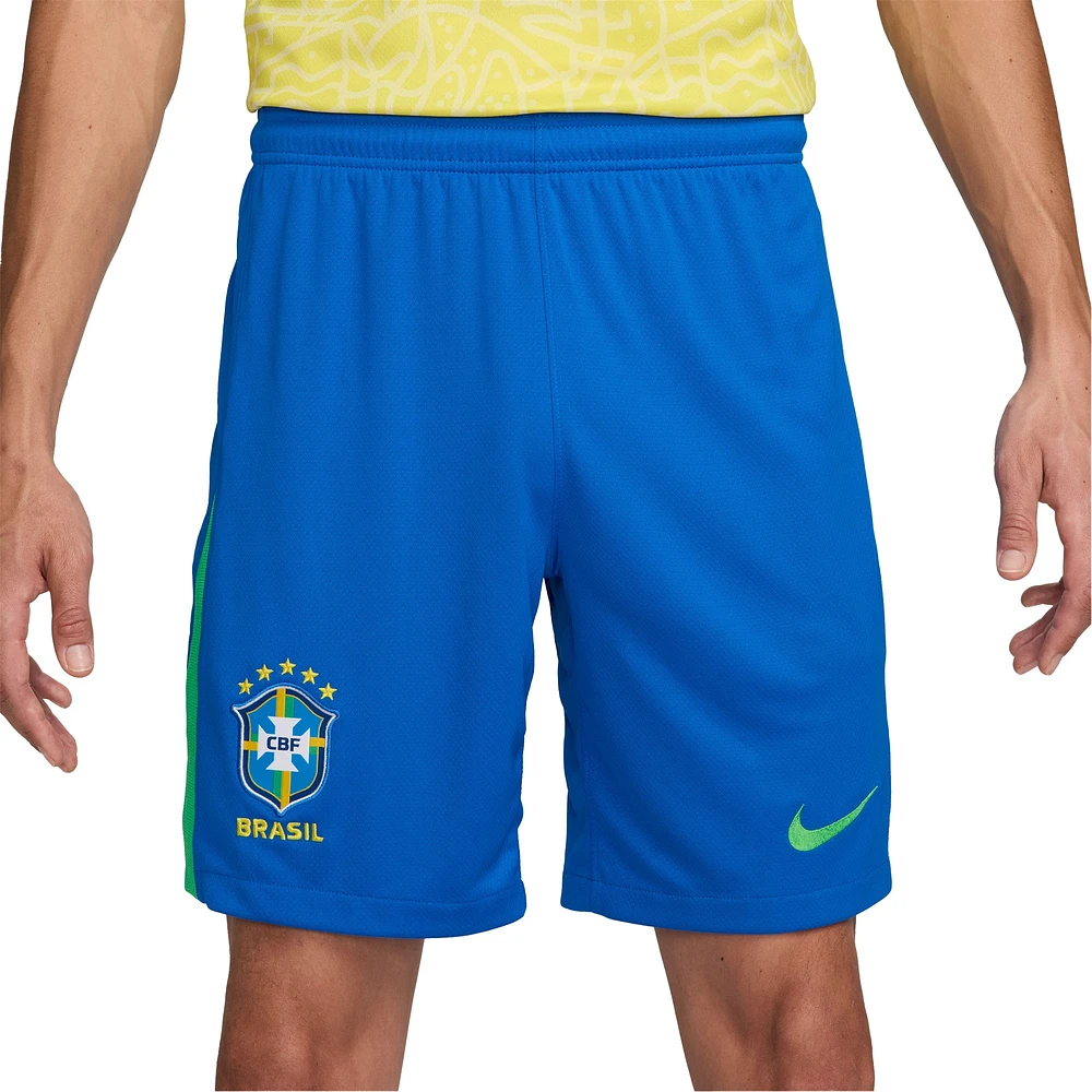 Short Nike bleu pour homme de l'équipe nationale du Brésil 2024 Stadium Domicile