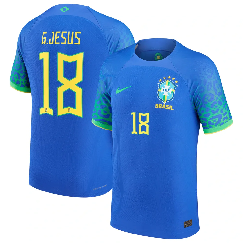 Gabriel Jesus National Team Nike Authentic Away Jersey - Blue | Brazos Mall
