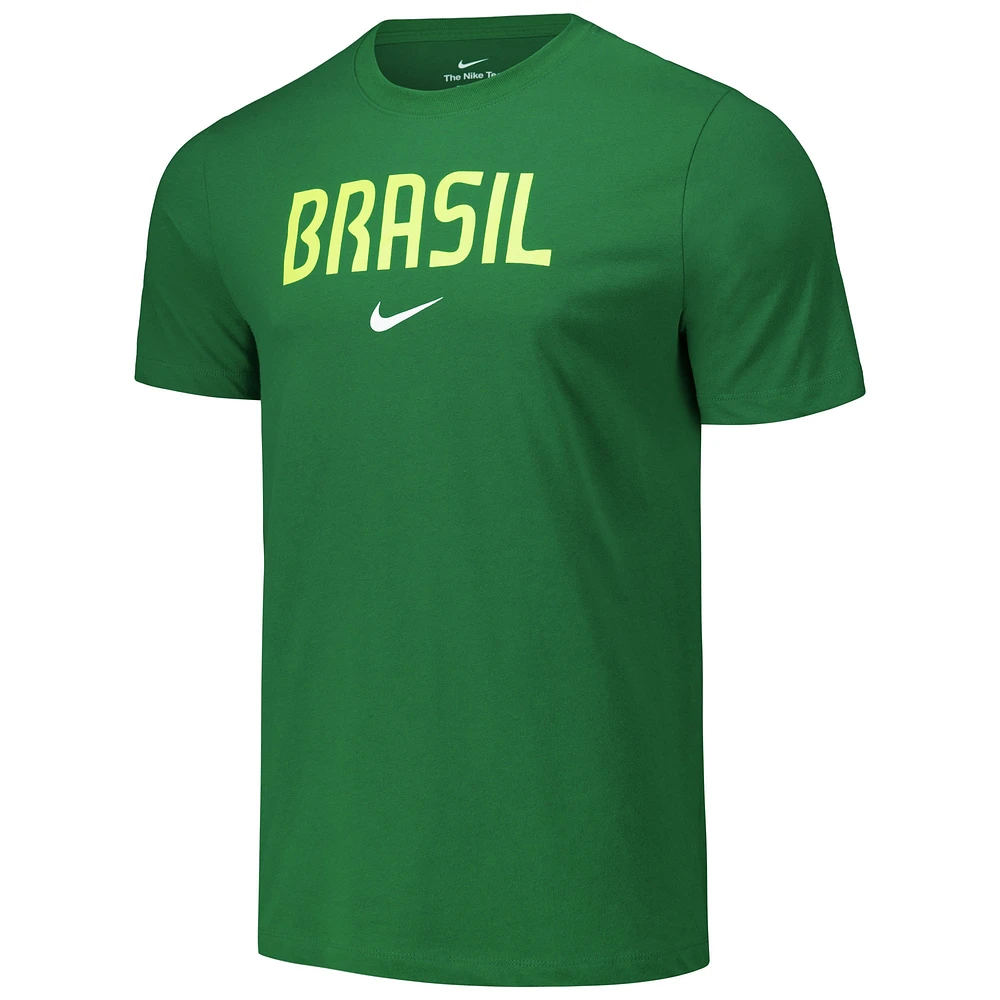 Men's Nike Green Brazil National Team Performance T-Shirt