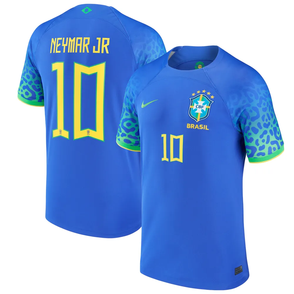 Maillot Homme Nike Neymar Jr. Bleu Brésil National Team 2022/23 Away Breathe Stadium Replica Player