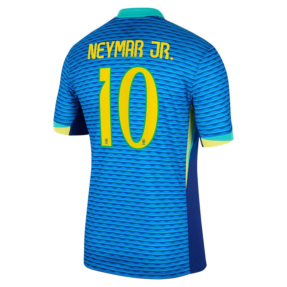 Men's Nike Neymar Jr. Blue Brazil National Team 2024 Away Stadium Replica Player Jersey