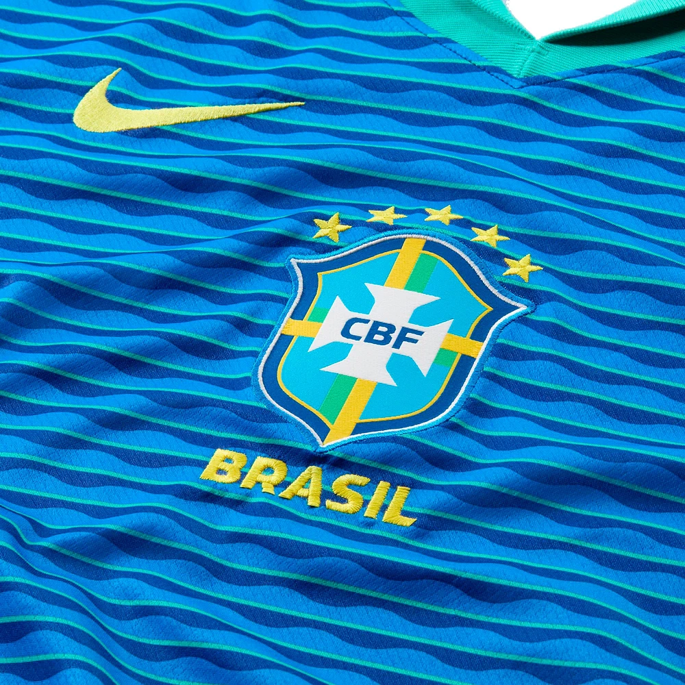 Men's Nike Neymar Jr. Blue Brazil National Team 2024 Away Stadium Replica Player Jersey