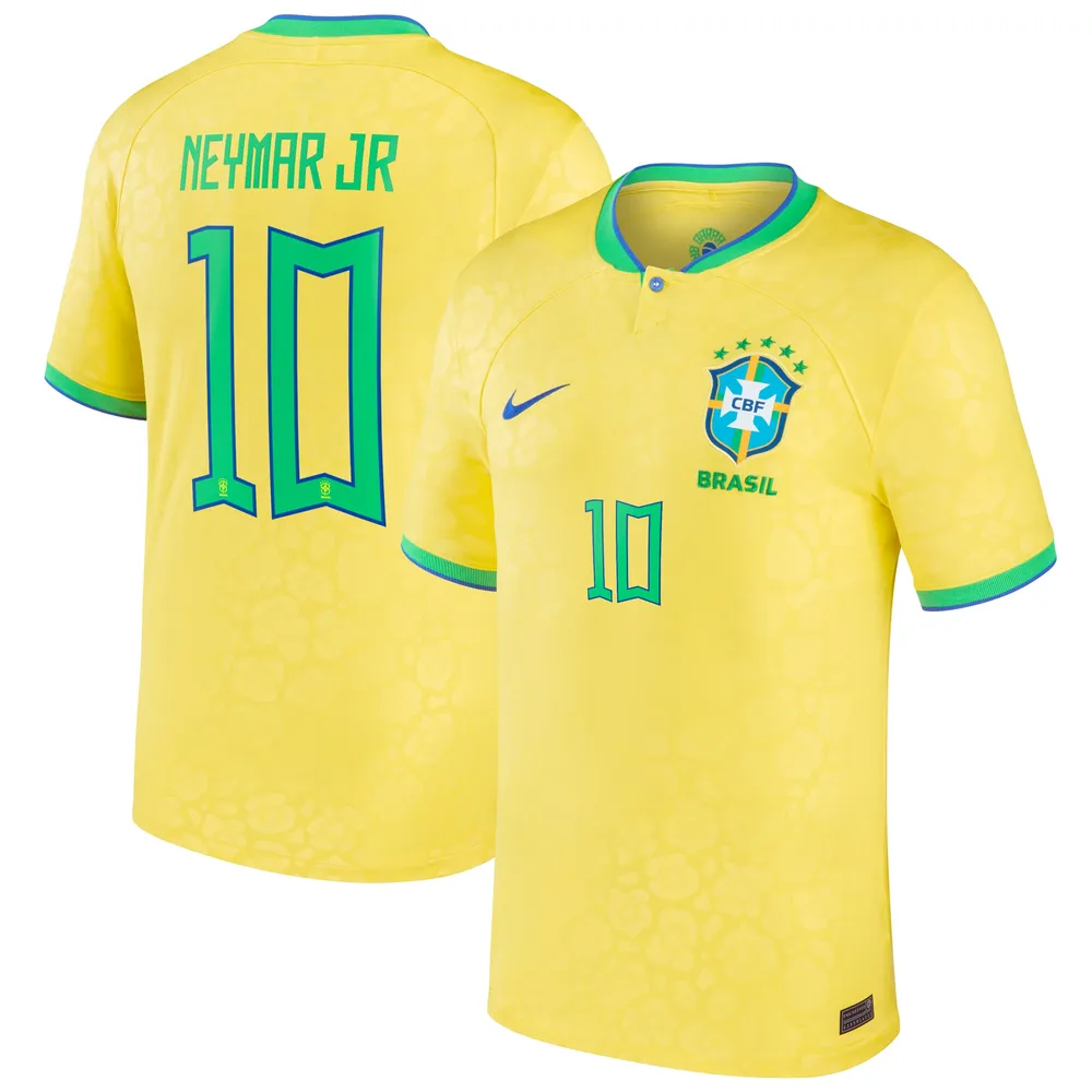 Maillot Homme Nike Neymar Jr. Jaune Brésil Équipe Nationale 2022/23 Domicile Breathe Stadium Replica Player