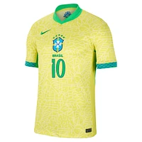 Men's Nike Neymar Jr. Yellow Brazil National Team 2024 Home Stadium Replica Player Jersey