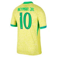 Men's Nike Neymar Jr. Yellow Brazil National Team 2024 Home Stadium Replica Player Jersey