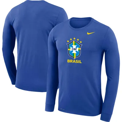 Brazil National Team Nike Primary Logo Legend Performance Long Sleeve T-Shirt