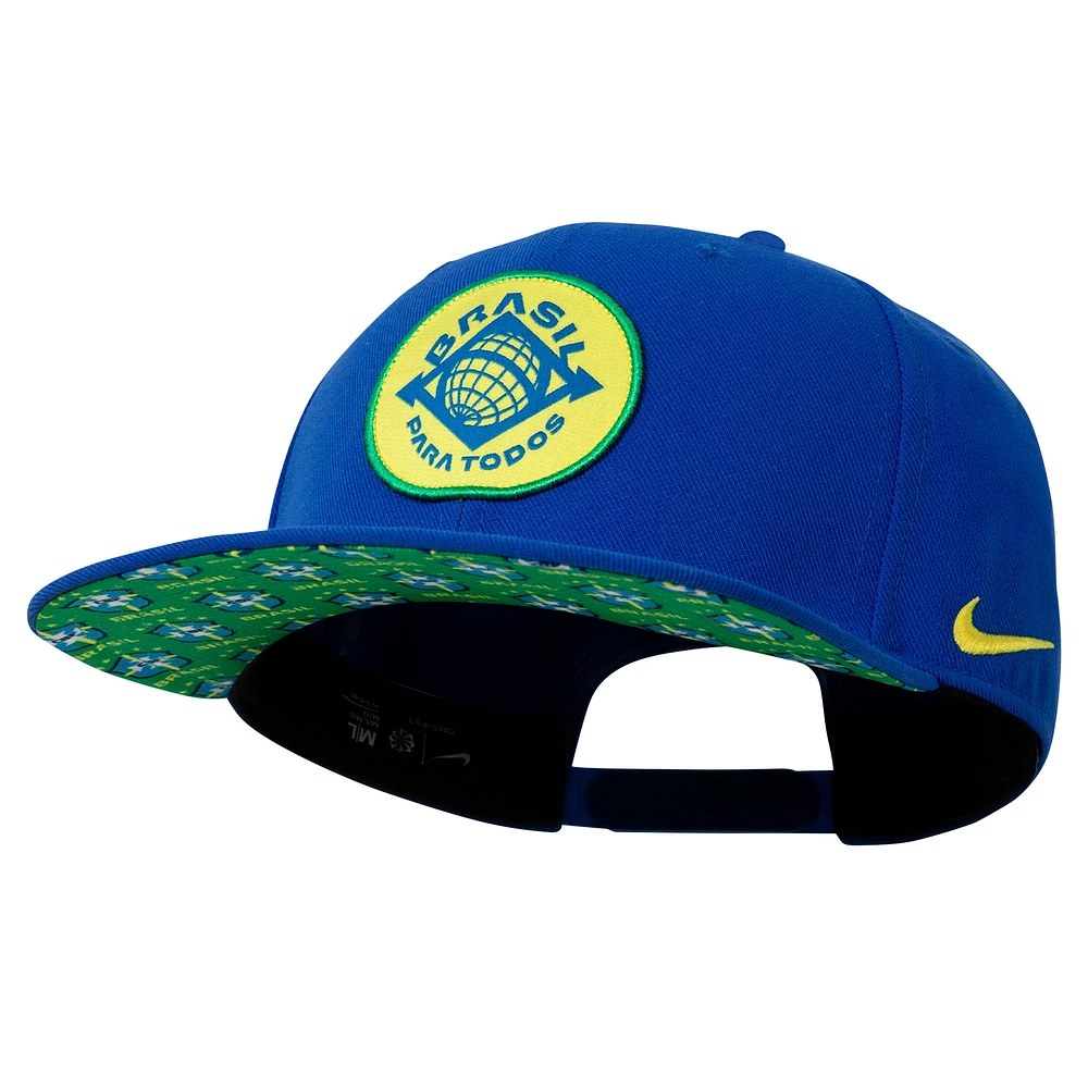 Casquette Snapback Nike Royal Brazil National Team Pro pour homme